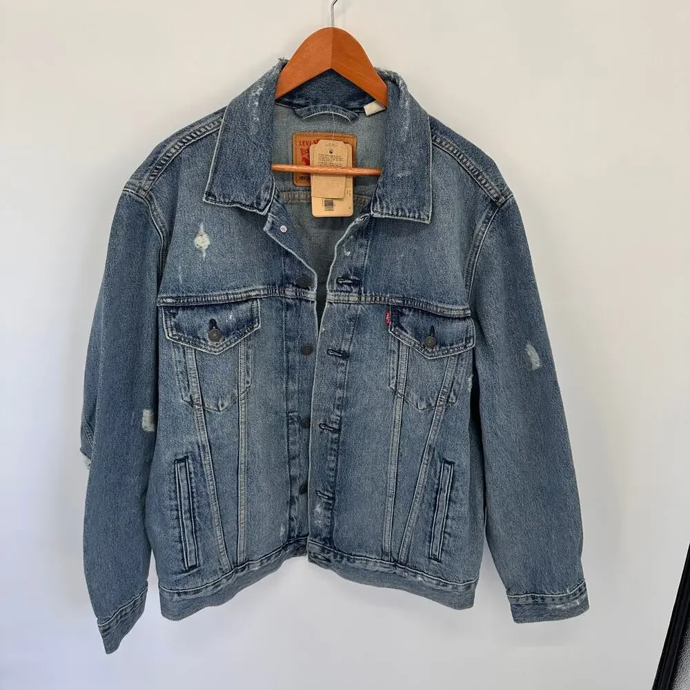 LEVI'S NWT Men's Vintage FIt Trucker Denim Jacket // XL - Picture 3 of 12